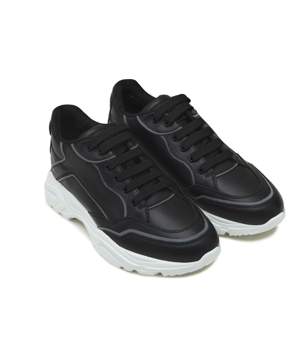 Кожаные кроссовки Valentino - черный(95N0805VIT)