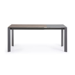 Стол Atta 120 (180) x80 антрацит керамика Vulcano Ash