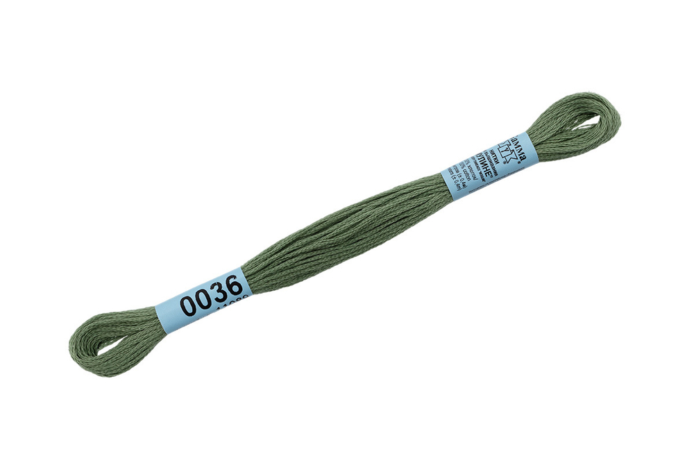 Мулине "Gamma", 100% хлопок, 8 м, №0036