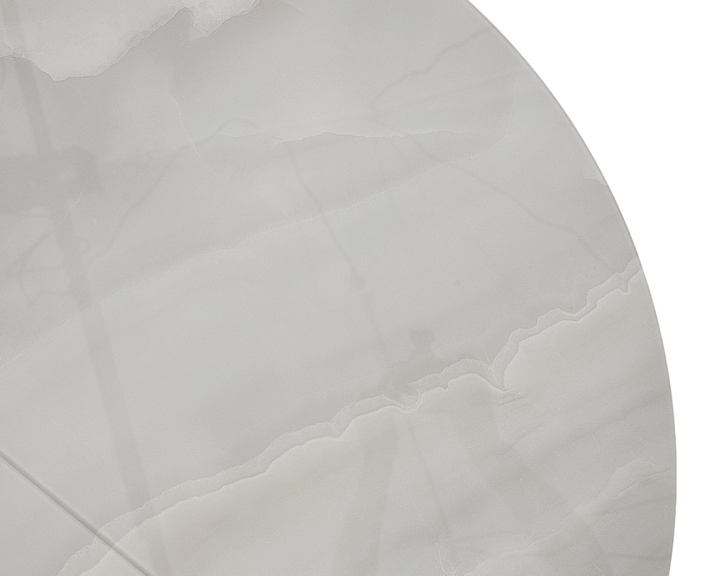 Стол М-City DISAUR Бонжур 100 Оникс Бежевый, стекло, Латте каркас