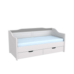 Кровать-диван «Бейли» с выдвижными ящиками 90х200 белый воск/антрацит