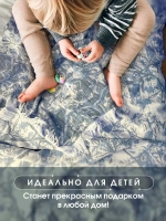 Покрывало на кровать муслиновое с бахромой