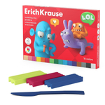 Пластилин классический со стеком 16 цветов, 288 г "Jolly Friends" (ErichKrause)