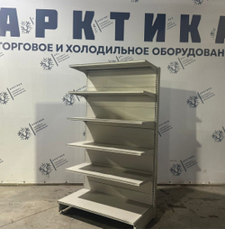 Стеллаж пристенный 1800м (бежевый/графит)