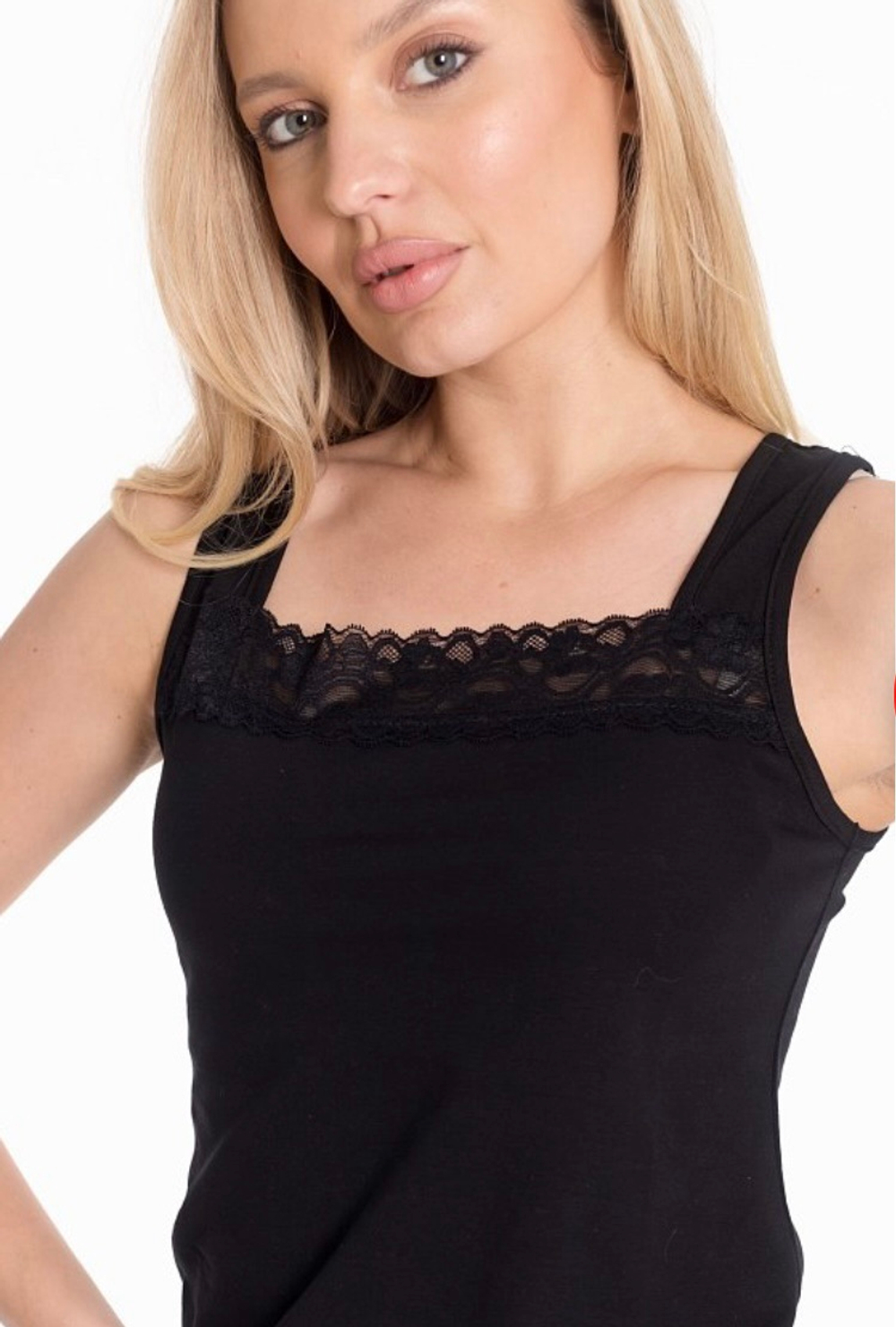 Майка с кружевом