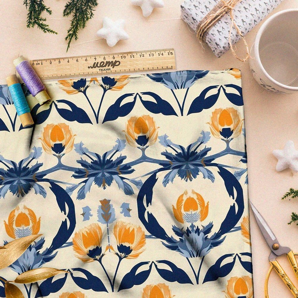 Ткань премиум атлас вертикальный взлет