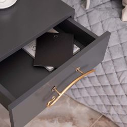 Тумба прикроватная Monstera Deliciosa (Монстера) подвесная Серый