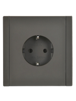 FORTE&PIANO Розетка 1-местная с заземлением без защитных шторок безвинтовое крепление 16А FP314 серый IEK