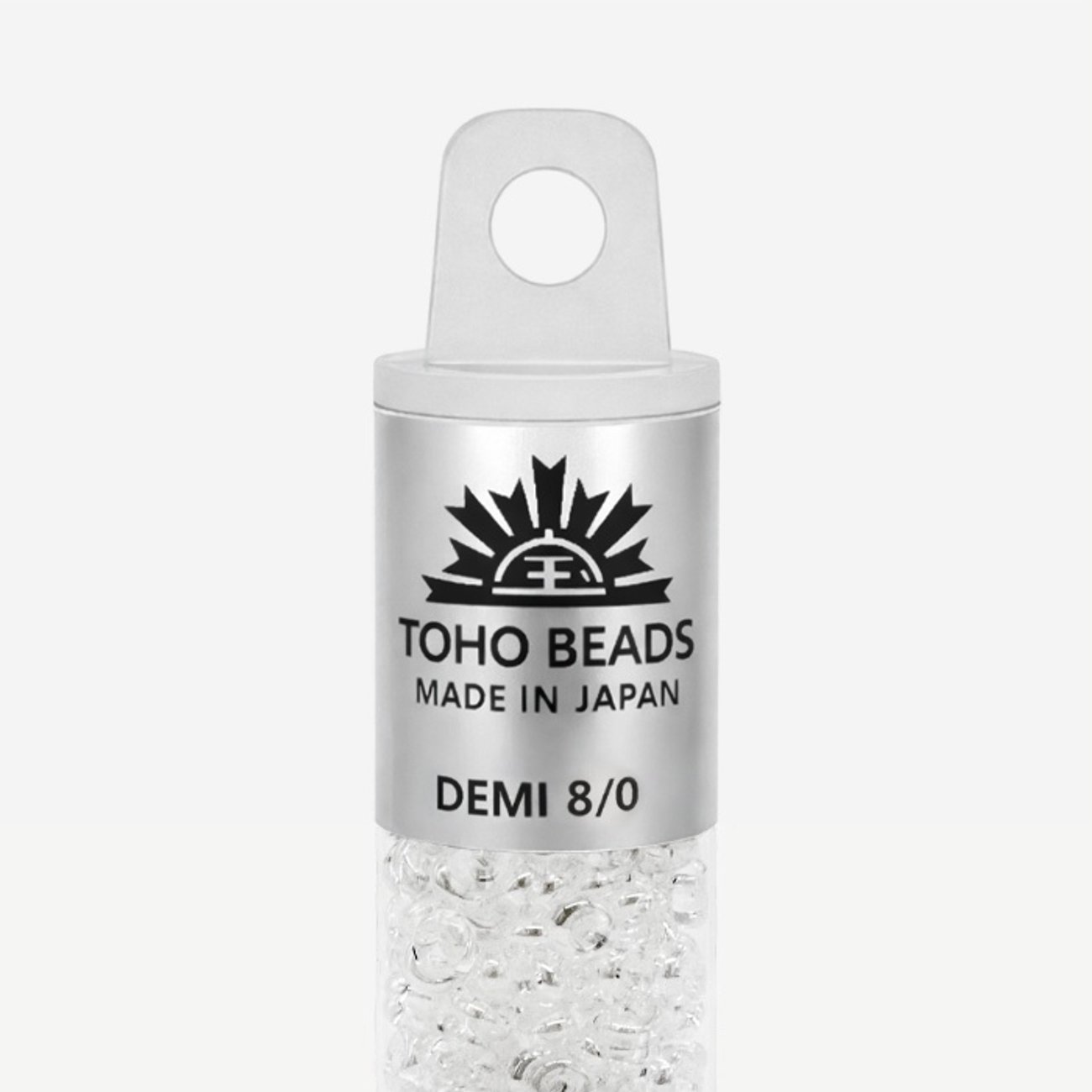 Японский бисер TOHO Demi 8/0 (№101), прозрачный глянцевый
