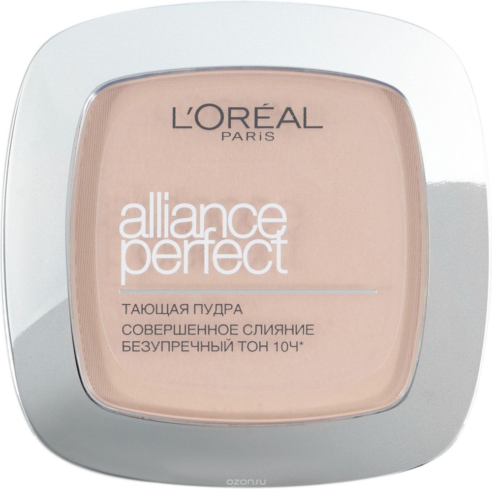 L'Oreal Paris Пудра Alliance Perfect, Совершенное слияние, выравнивающая и увлажняющая, тон №R2, Ванильно-розовый, 9 гр