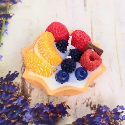 Свеча «Фруктовый десерт» 5,5*8,5 см (119 гр), (упаковка 10*10*6 см)