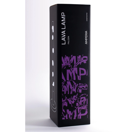 Лава лампа напольная Amperia Falcon Желтая, Прозрачная, корпус черный (76 см)