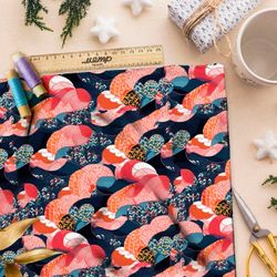 Ткань премиум флис призрачные завитки