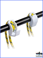 Зажим для кранца/ Держатель для кранца Osculati на релинг/леер, d22-25 мм, белый пластик