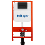 Инсталляция BelBagno BB026/BB044NERO с Черной матовой клавишей смыва