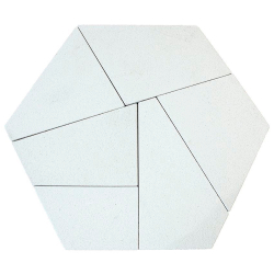 Тротуарная плитка ОРИГАМИ - Стоунмикс Белый, комплект из 6 видов плит