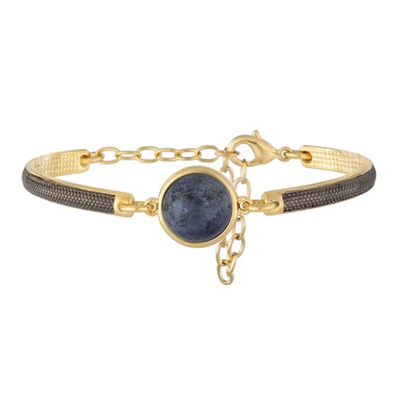 Браслет классический Possebon Pearl Blue Aventurine C1363.23 BL/G