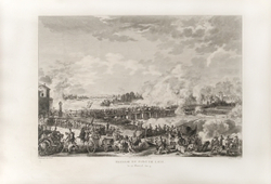 Прохождение моста Лоди. Гравюра из альбома Военные кампании Франции. Париж. 1834