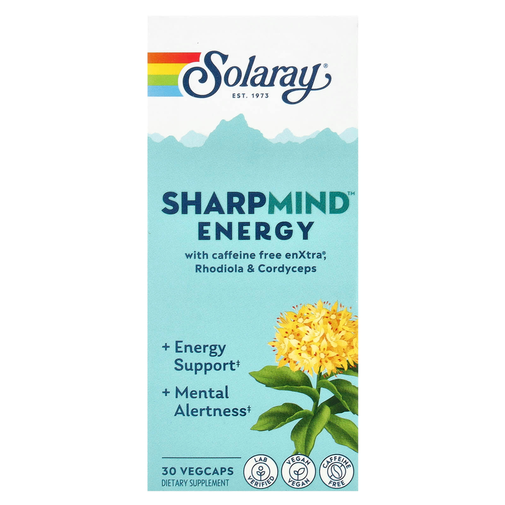 Solaray, SharpMind ™ Energy, 30 растительных капсул