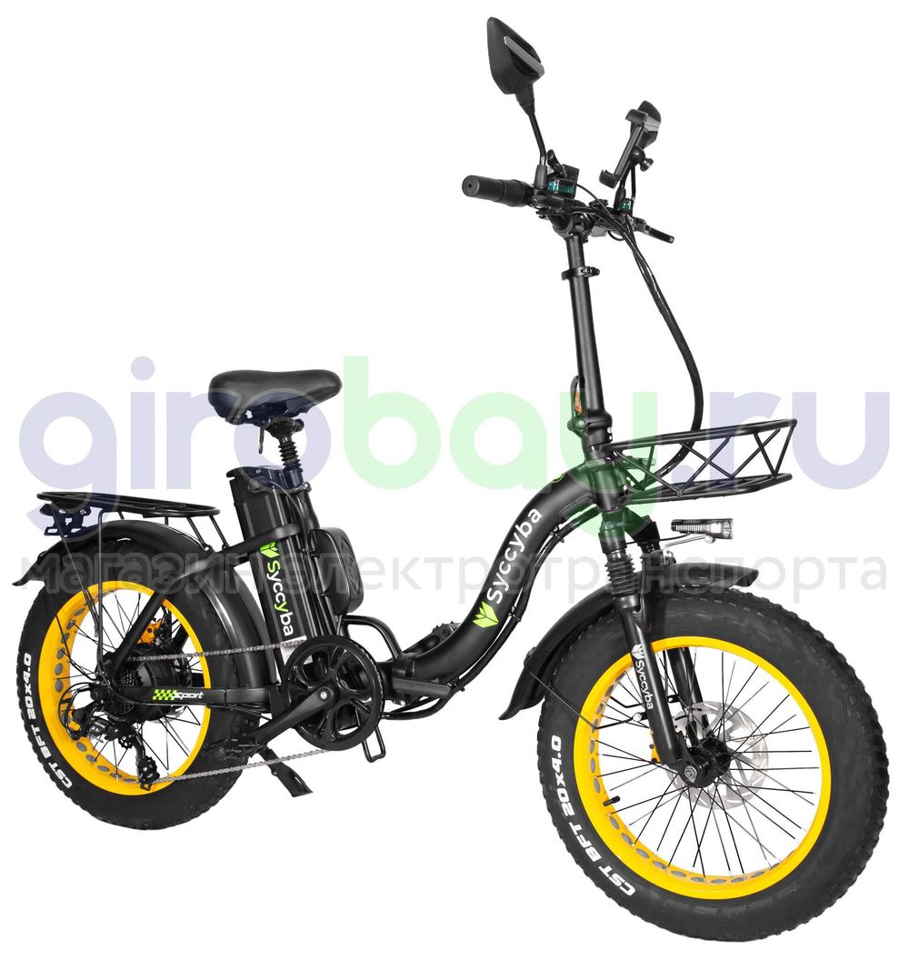 Электровелосипед Syccyba F11 Pro 2025 года (48V/15Ah) - Жёлтый обод фото №8