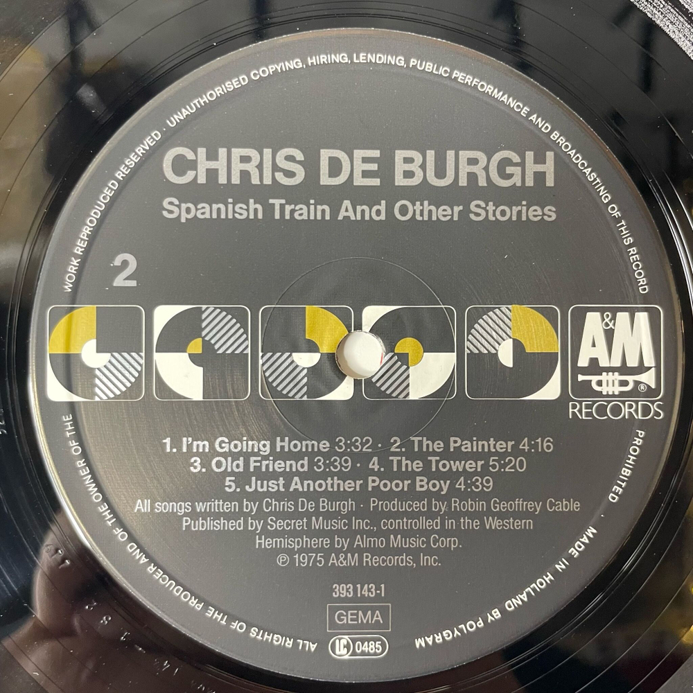 Винтажная виниловая пластинка LP Chris de Burgh Spanish Train And Other Stories (Germany 1985)