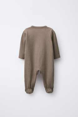 ZARA КОМБИНЕЗОН ПРЯМОГО КРОЯ, КОРИЧНЕВЫЙ