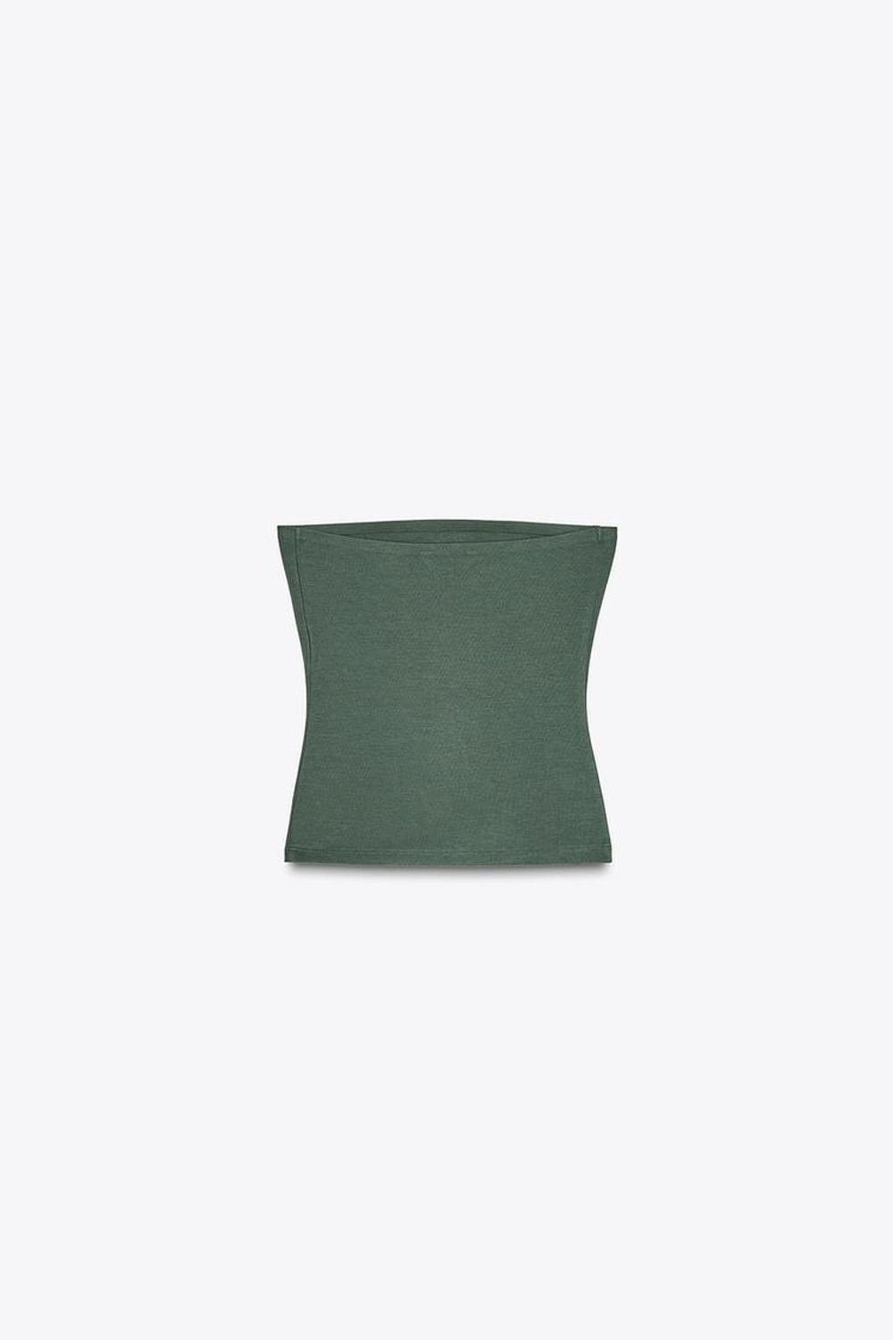 ZARA ТОП БЕЗ БРЕТЕЛЕЙ, ЗЕЛЕНЫЙ