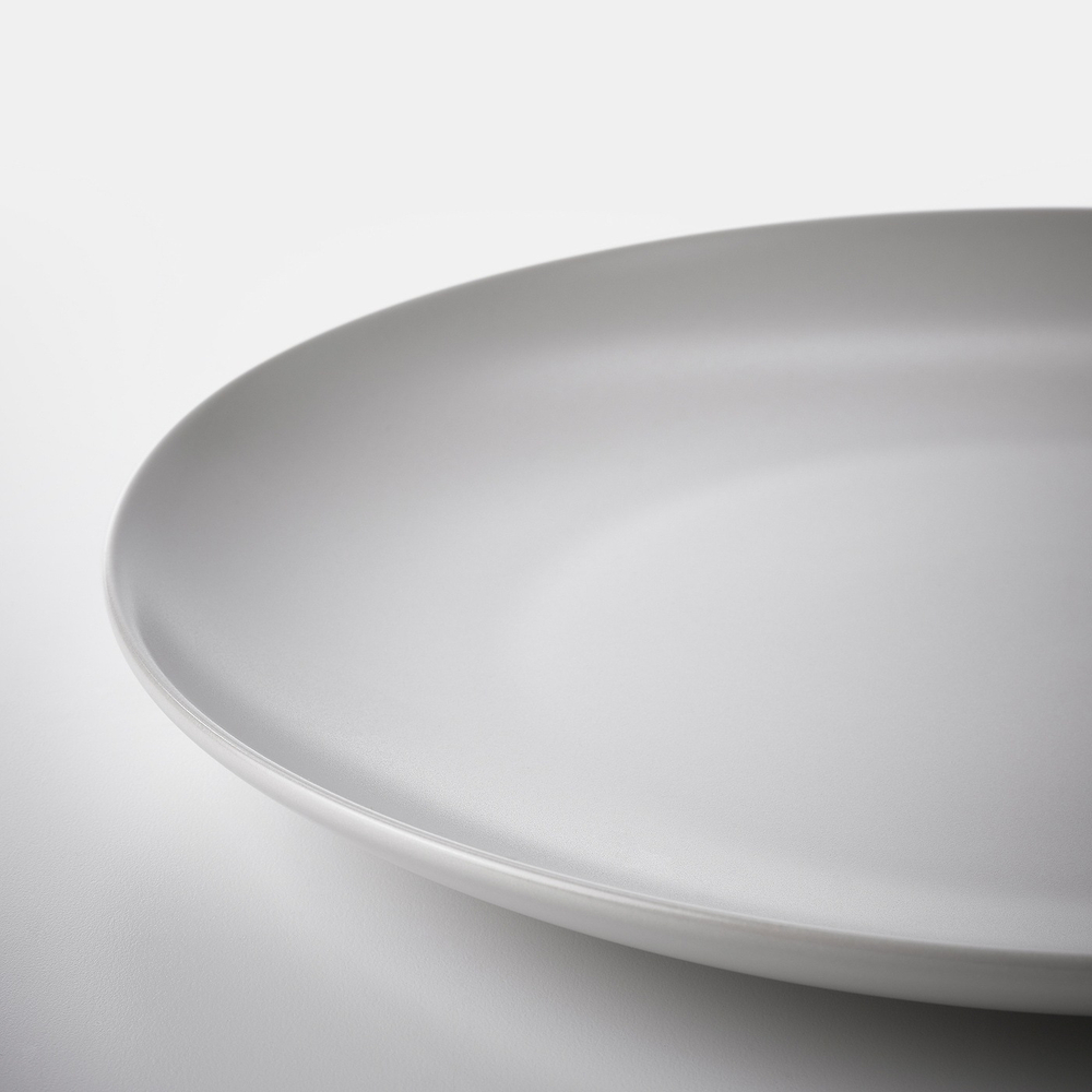 IKEA FÄRGKLAR  (ИКЕА ФÄРГКЛАР)  -  Сервиз, 18 штук, матовый светло-серый