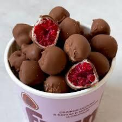 Frambini свежая малина в белом и молочном шоколаде 130гр