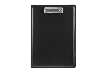 Кожаный планшет с зажимом для А4 "Бизнес" черный