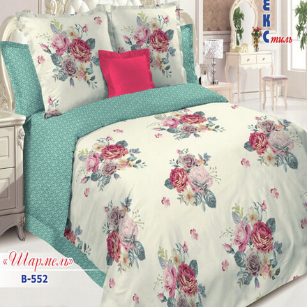 Комплект постельного белья "РУ. ШАРМЕЛЬ" дизайн: В-552, поплин, 100% хлопок, Россия.