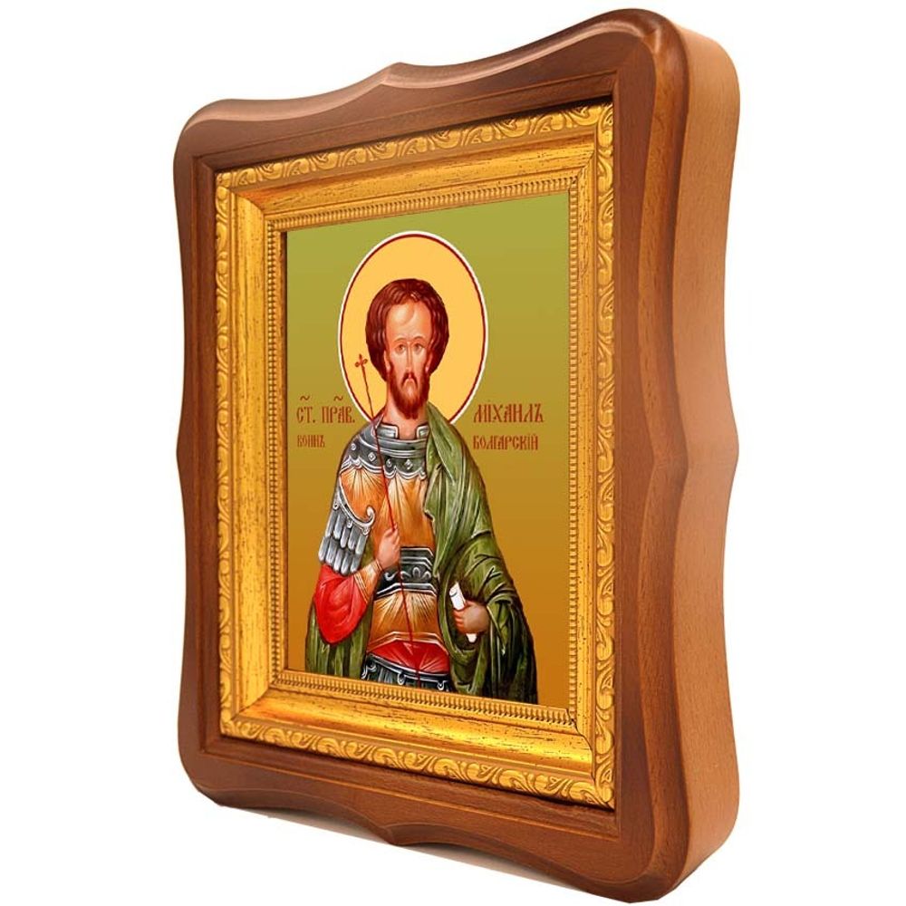 Михаил Болгарский праведный воин. Икона на холсте.