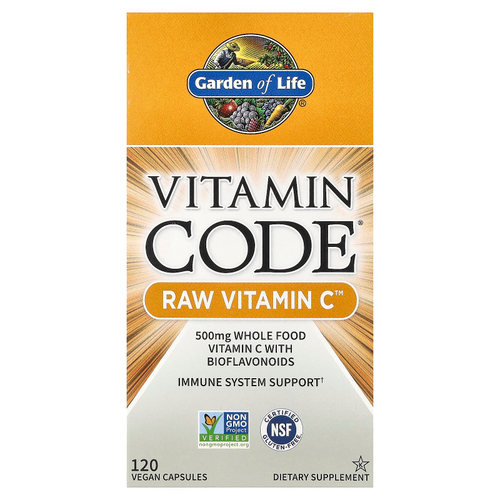 Garden of Life, Vitamin Code, витамин C RAW, 250 мг, 120 веганских капсул