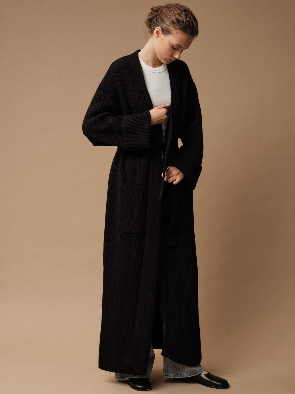 C0153-06 Кардиган женский черный dbr (OS)