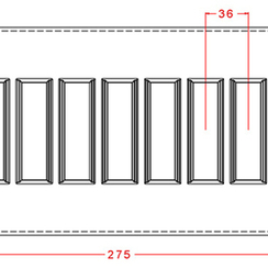 164 | Форма для шоколадных батончиков (275*175 мм)
