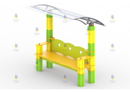 Диван с навесом из кубиков