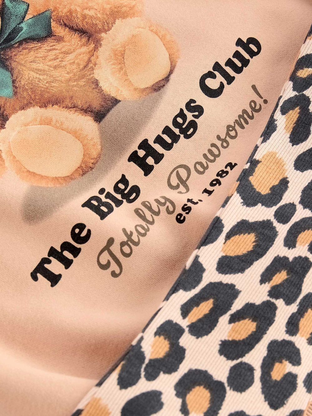 Толстовка и легинсы-клеш в комплекте для девочки Next B24-638, Бежевый, Коричневый