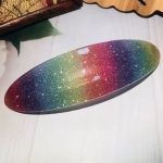 Заколка автомат «Lady Collection - Сияние», овал, 6 цветов, 9*2,5см (Кокетка)