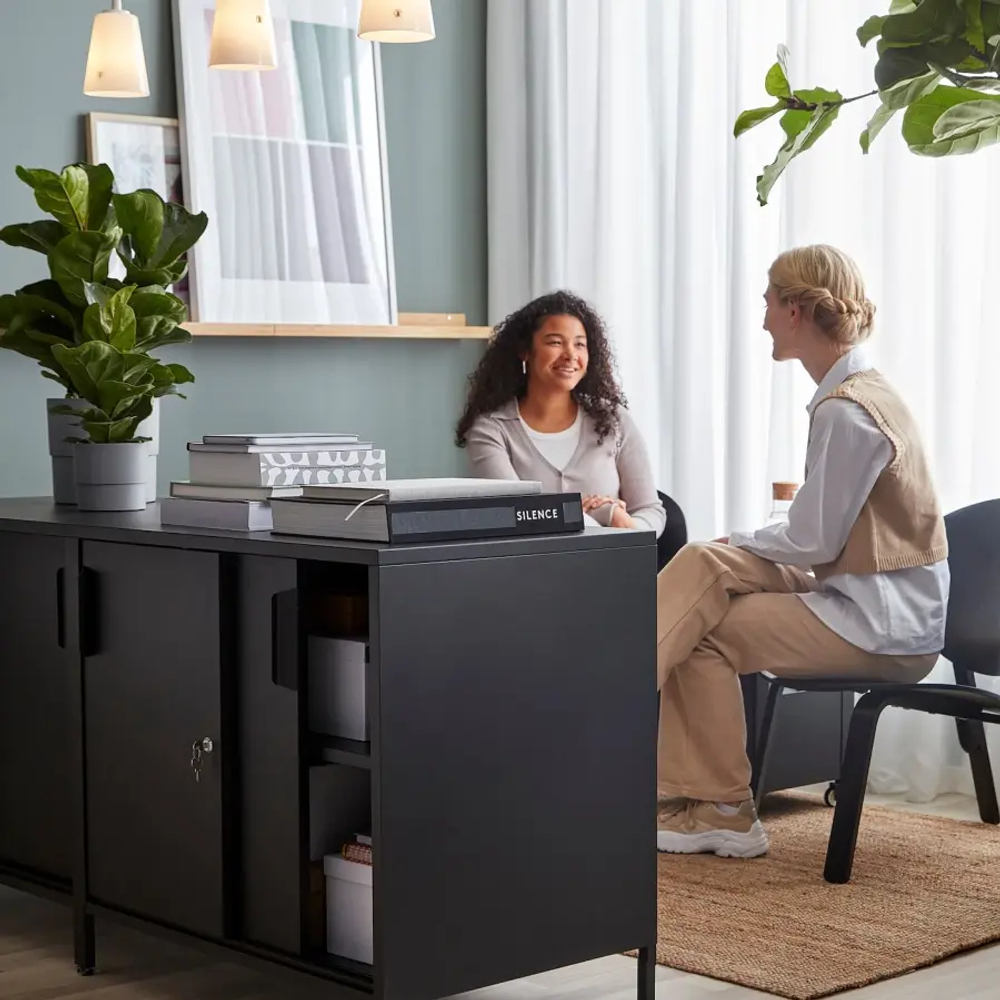 Шкаф - TROTTEN IKEA/ ТРОТТЕН ИКЕА,  80х75 см, черный