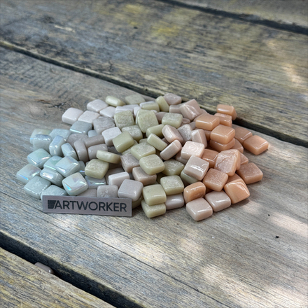Стеклянная плитка светлых цветов FLORY12 Vanilla, 0,9 кг