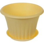Кашпо КЭРОЛ D160мм 1л с подставкой Банановый 0,11,16х0,16м