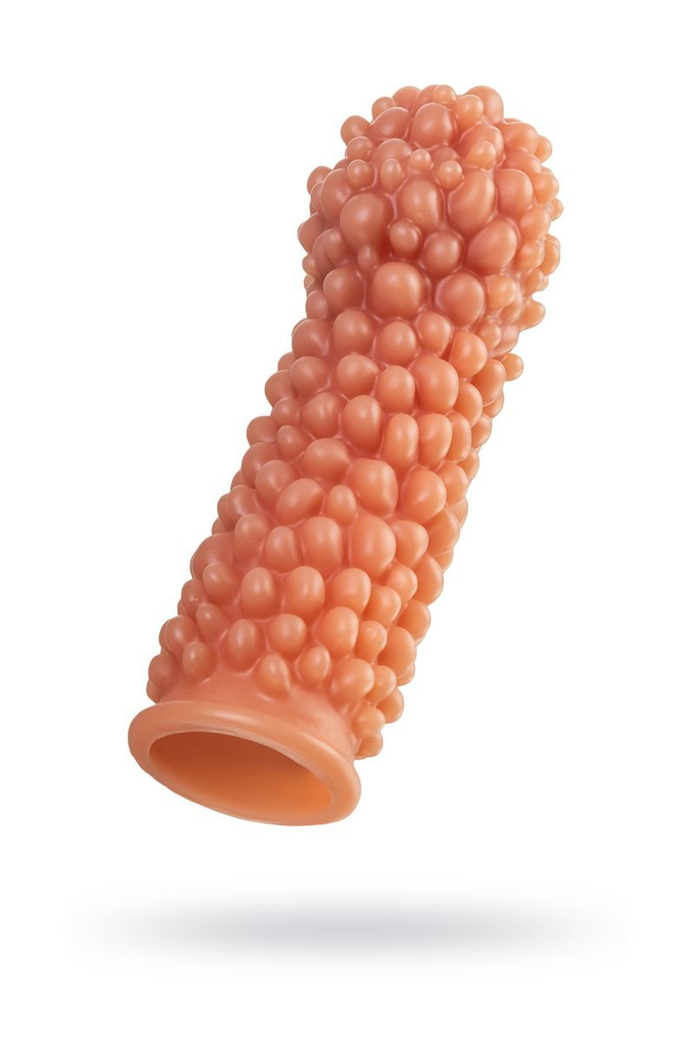 Телесная насадка с мягкими пузырьками - 16,5 см. (Цвет: телесный)