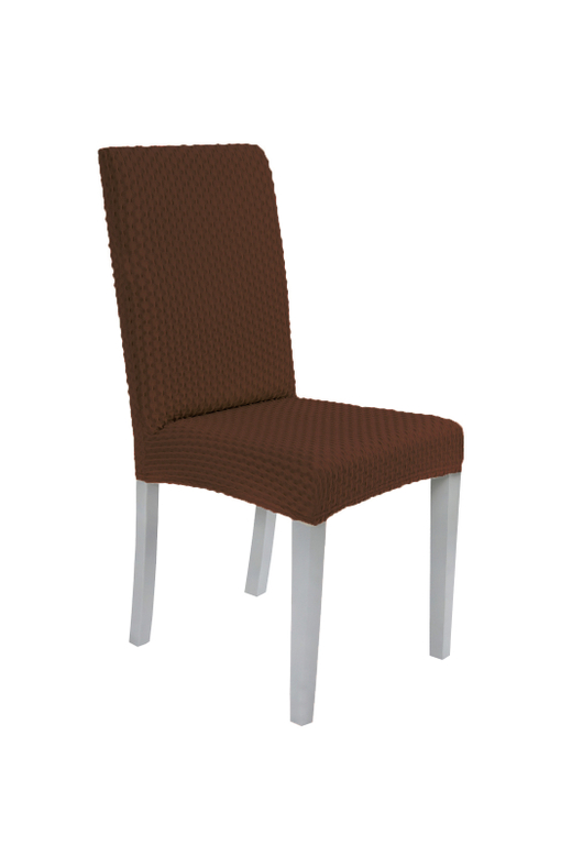 Чехол на стул без оборки Стрейч, цвет Кофе