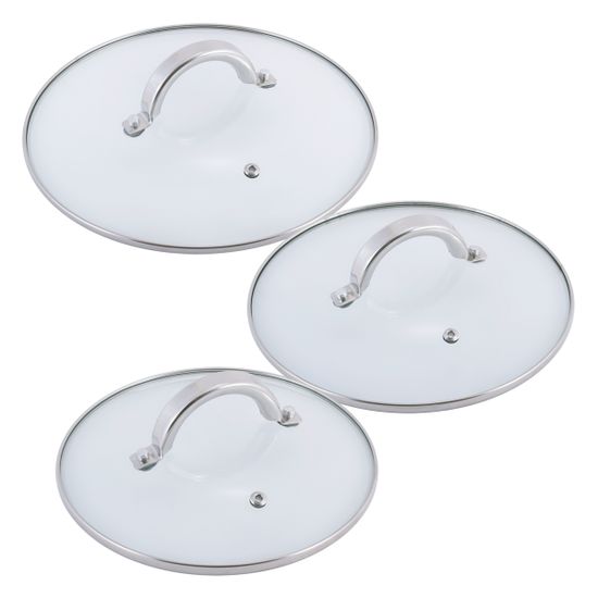 Набор высоких кастрюль 6 предметов из нержавеющей стали Kamille KM-5807 (4 л; 5,5 л; 6,5 л)