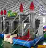 Коммерческий надувной батут "Драконий замок", размер 4*4*4 м