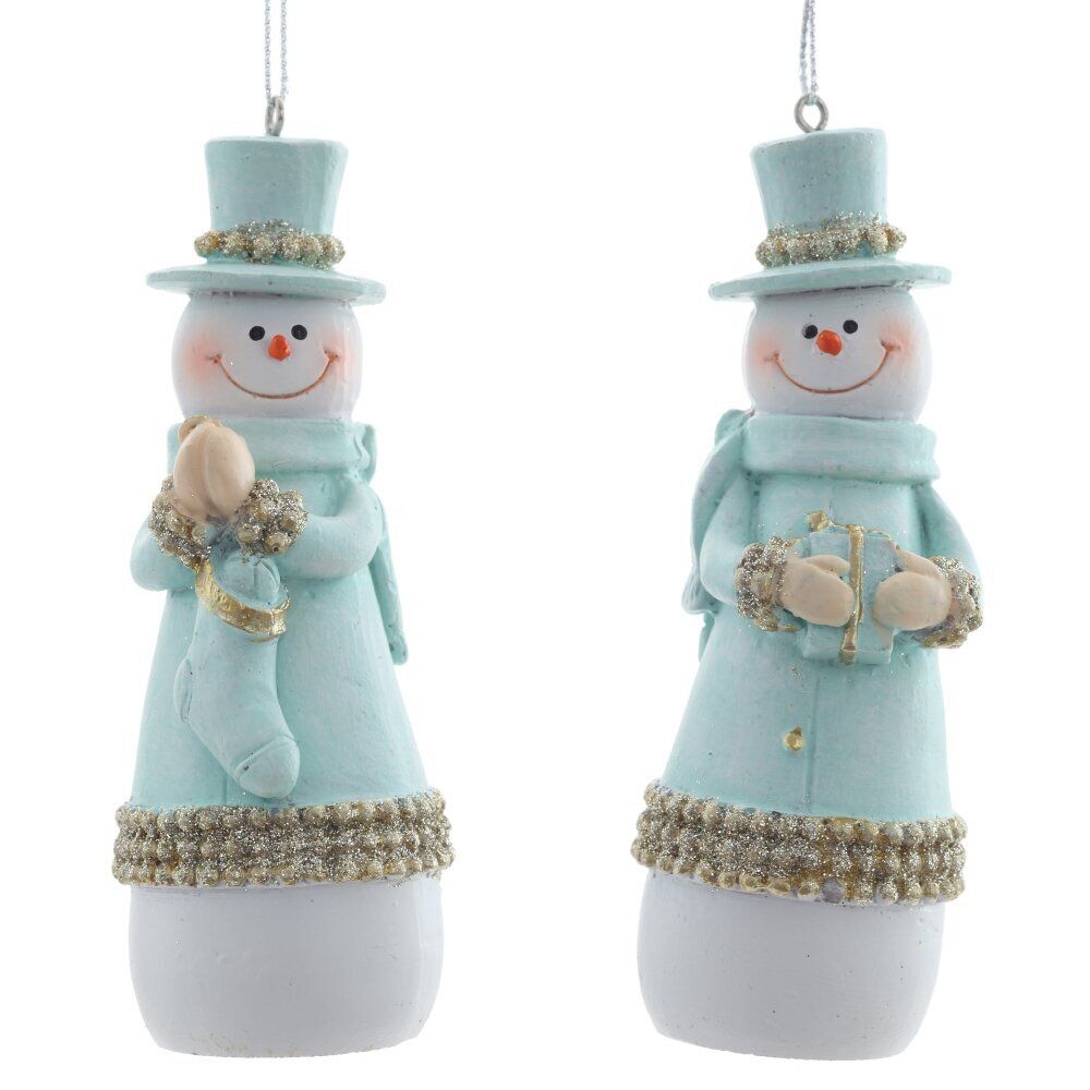 GAEM Фигурка декоративная подвесная "Снеговик", L4 W4 H11,5 см, 2в.