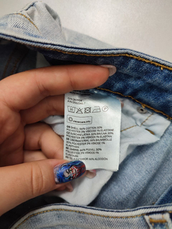 Джинсы H&M  голубые 44 размер
