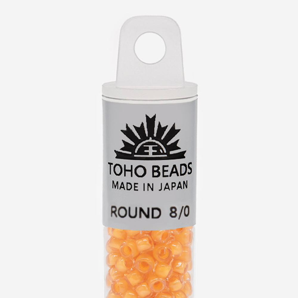 Японский бисер TOHO Round 8/0 (№962), окрашенный изнутри прозрачный