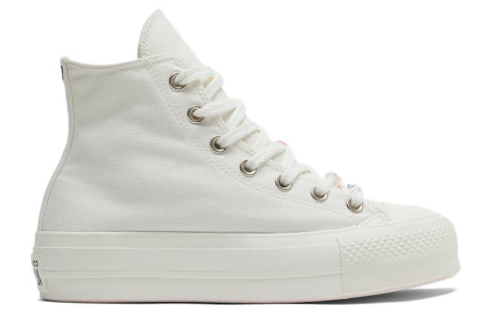 Converse All Star Lift Y2K thick-soled high-top canvas shoes women's white