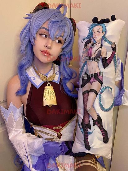 Мини дакимакура Джинкс из Лига Легенд арт. M0499, 60х20 см